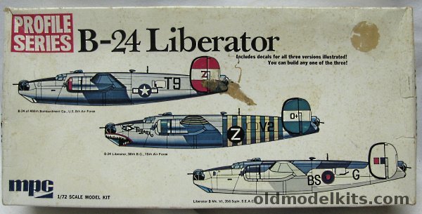 MPC 1/72 B-24D Liberator Profile Series - 466th BG 8th AF / 98th BG 15th AF / Liberator B Mk. VI 356 Sq SEAC, 2-2001-200 plastic model kit